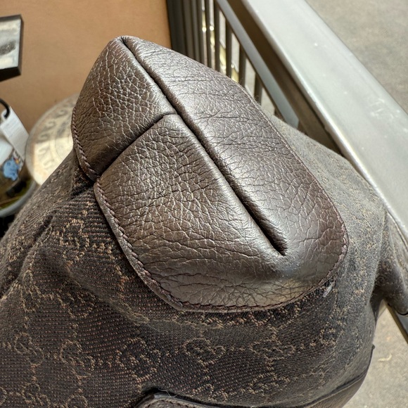 Large Preloved Gucci Tote Bag Brown - Picture 12 of 13